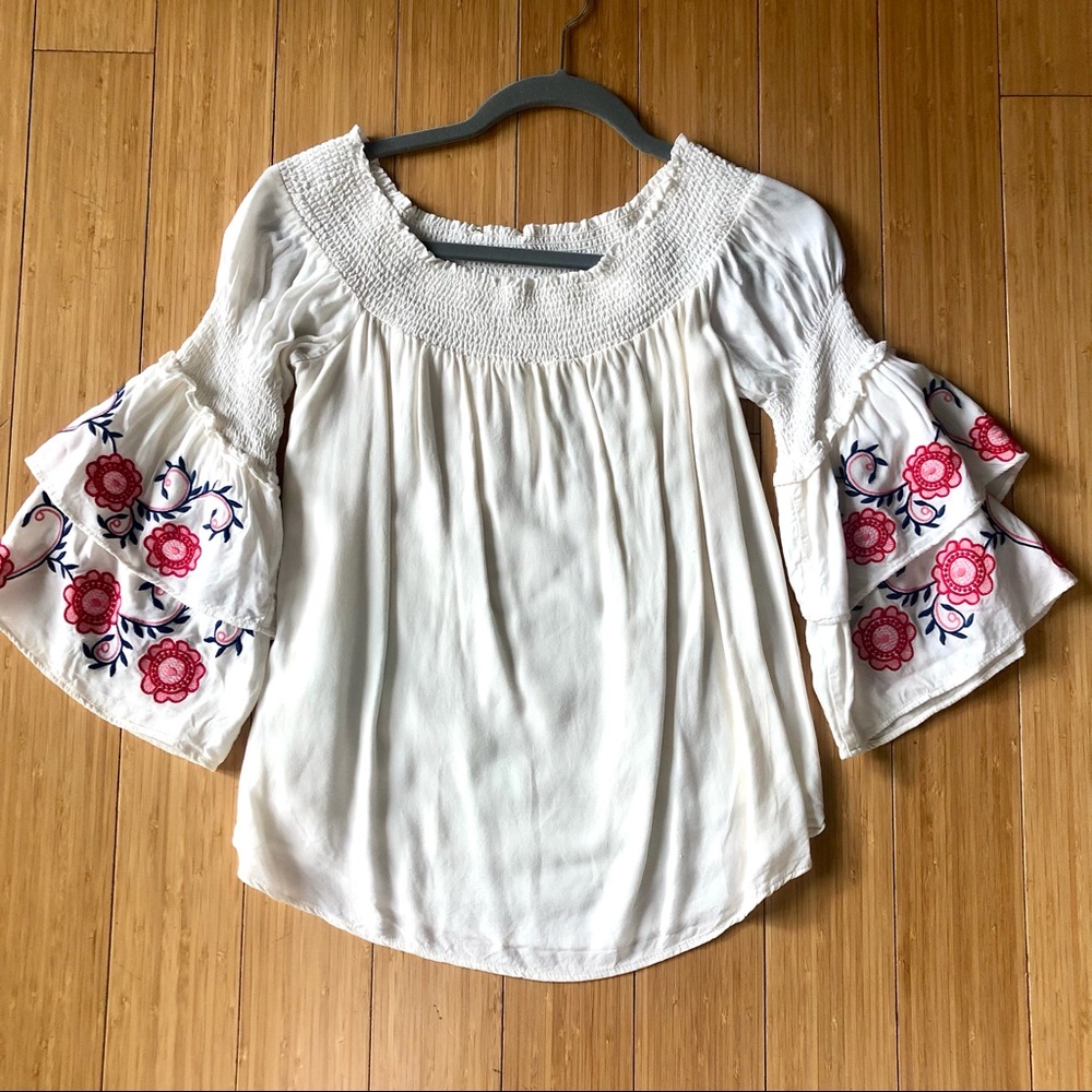 Ella Moon Embroidered Ruffle Blouse - Picture 2 of 2